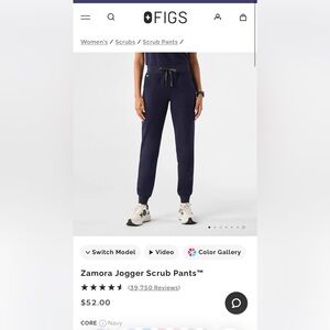Figs Navy Jogger Scrub Pants